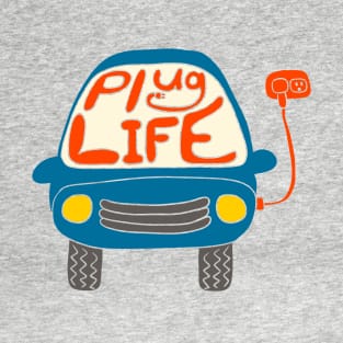 Plug Life Colorful Electric Car Graphic T-Shirt